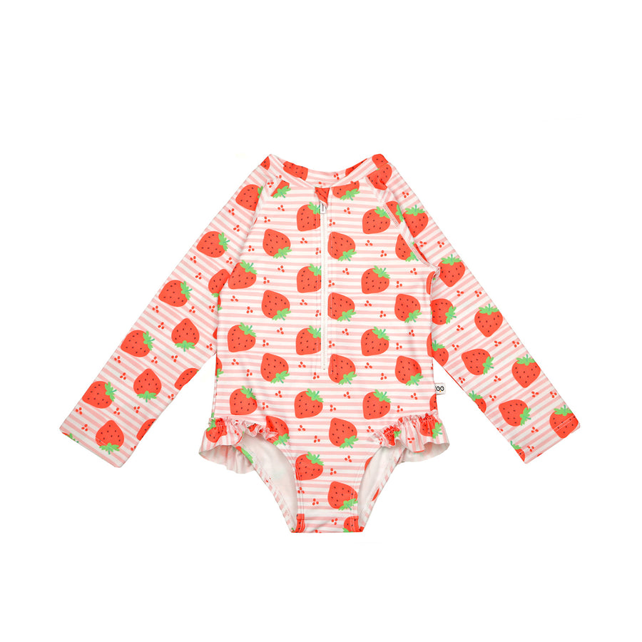 Rashguard Ruffled 1 Piece Swimsuit - Hello Kids Baby Store