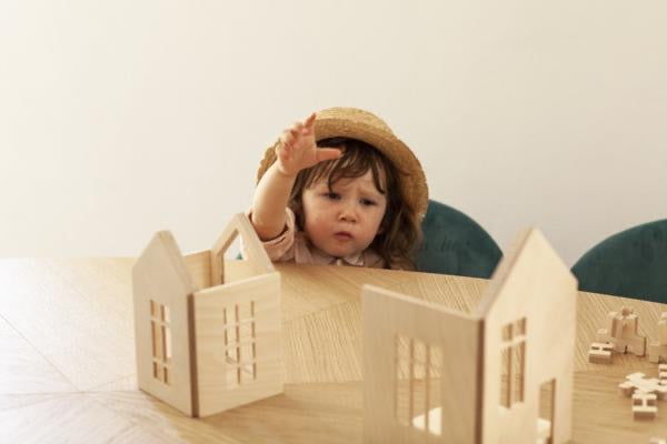 Babai - Dollhouse on magnets Large- Natural - Hello Kids Baby Store