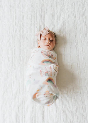 Knit Swaddle Blanket -Enchanted - Hello Kids Baby Store
