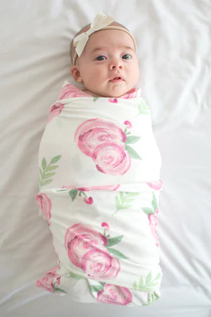 Knit Swaddle Blanket -Grace - Hello Kids Baby Store