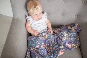 Knit Swaddle Blanket -Meadow - Hello Kids Baby Store