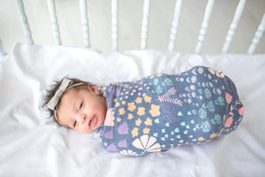 Knit Swaddle Blanket -Meadow - Hello Kids Baby Store
