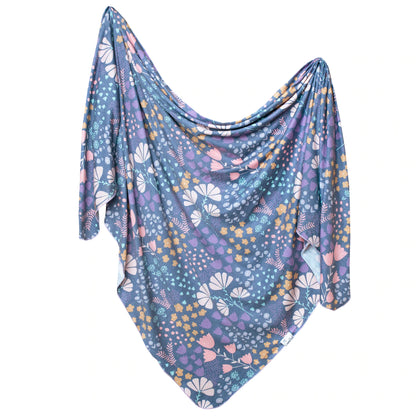 Knit Swaddle Blanket -Meadow - Hello Kids Baby Store