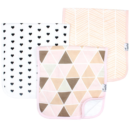 Copper Pearl  Burp Cloths-Blush - Hello Kids Baby Store
