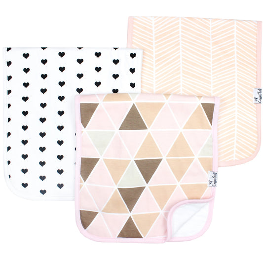 Copper Pearl  Burp Cloths-Blush - Hello Kids Baby Store