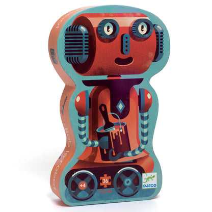 Silhouette Puzzle / Bob the robot / 36 pcs - Hello Kids Baby Store