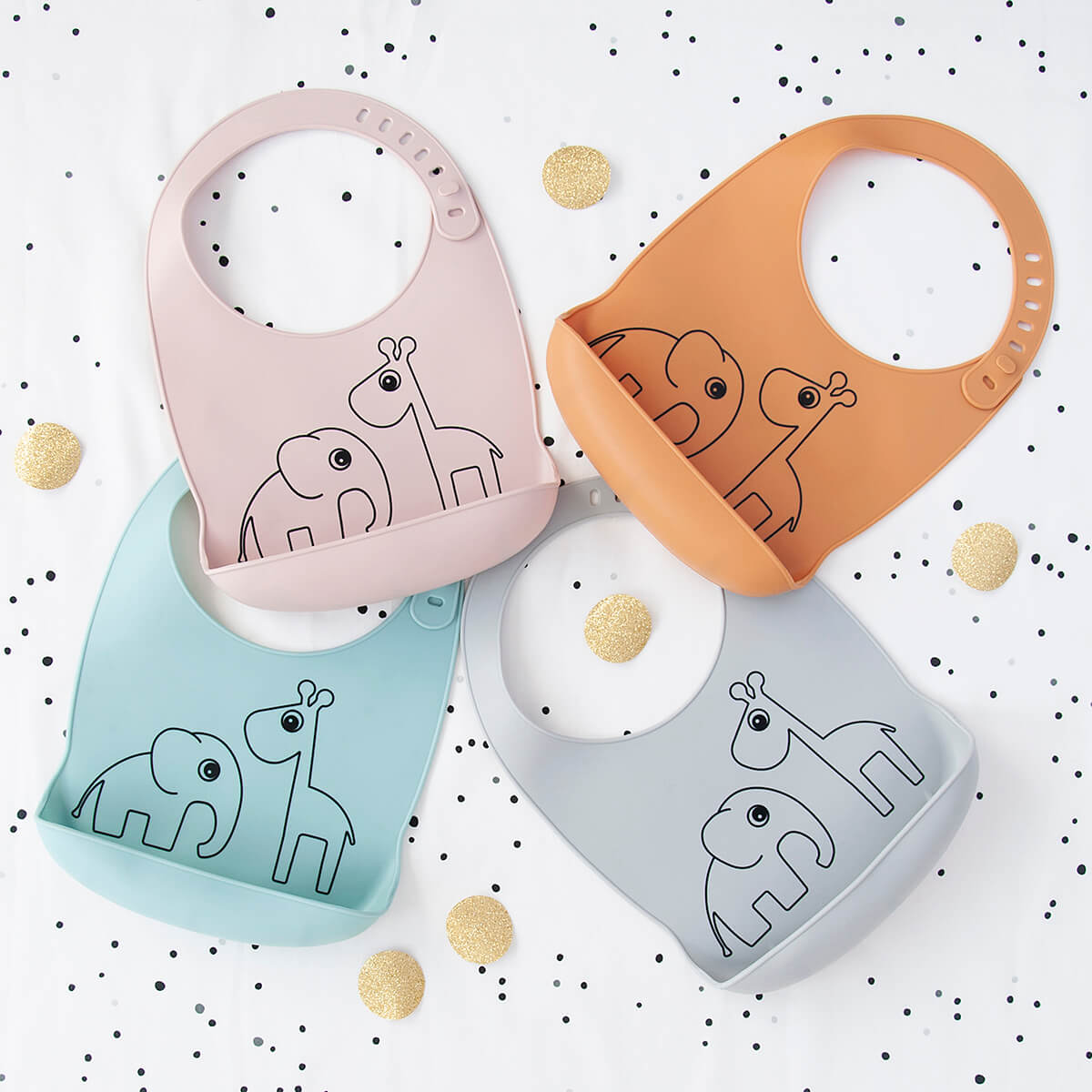 Silicone Bib - Deer Friends - Hello Kids Baby Store
