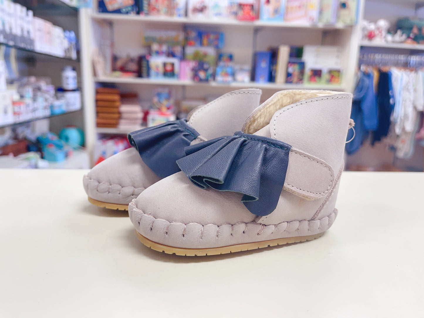 DONSJE ROBIN BOOTIES LINING NUBUCK LILAC LAVENDER LEATHER - Hello Kids Baby Store