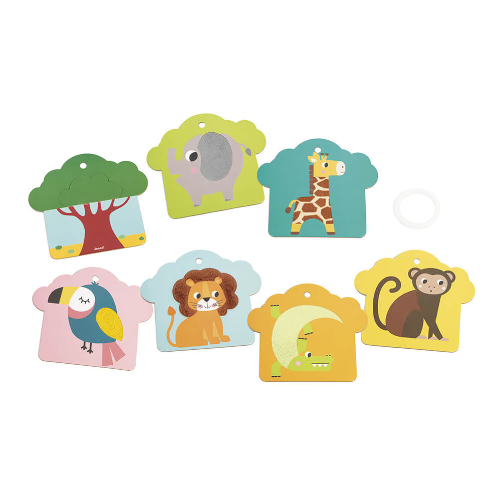 Janod - Tactile Cards Set, Savannah - Hello Kids Baby Store