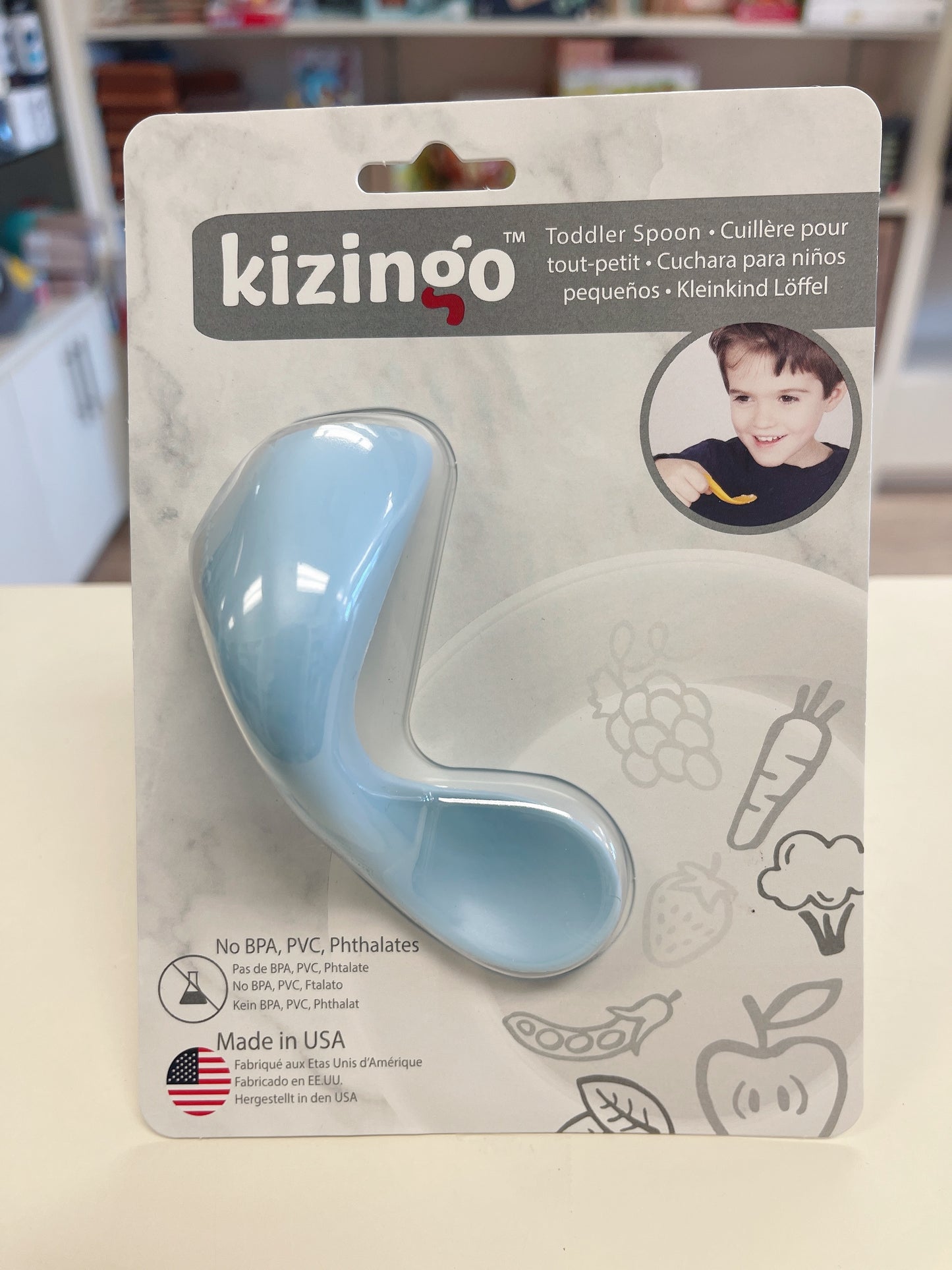 Kizingo Right-Handed Toddler Spoon - Hello Kids Baby Store