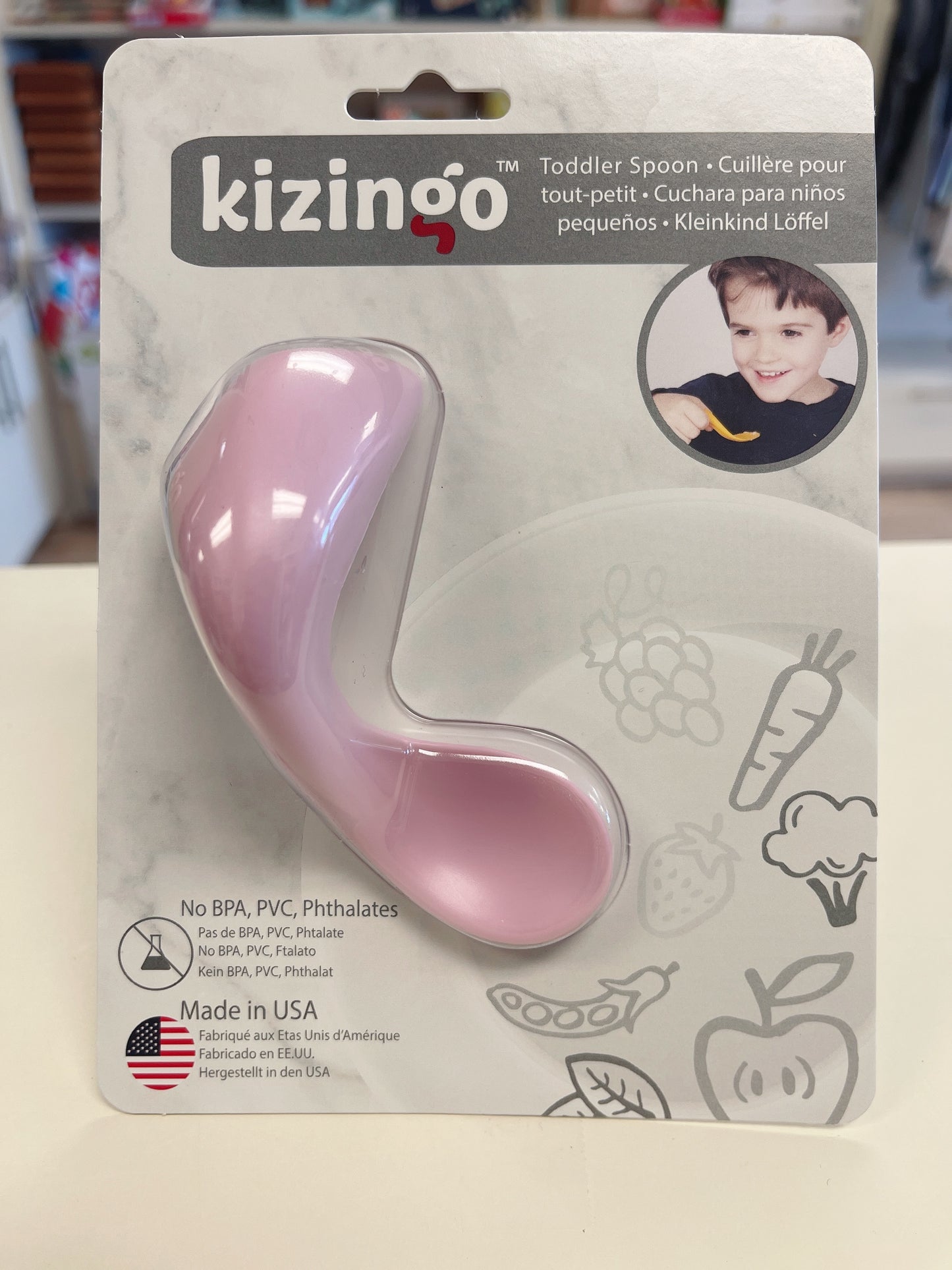Kizingo Right-Handed Toddler Spoon - Hello Kids Baby Store