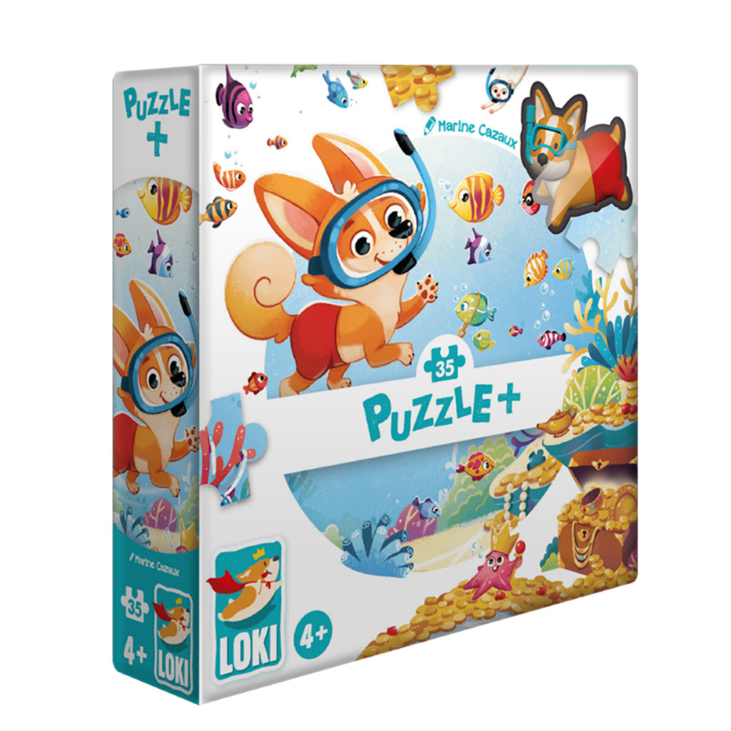 Puzzle+ : LOKI goes snorkeling (35 Pcs) - Hello Kids Baby Store