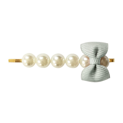PEARL HAIR PIN WITH GROSGRAIN BOW - Hello Kids Baby Store
