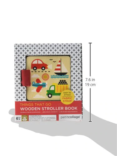 Petit Collage Wood Stroller Book, Things That Go - Hello Kids Baby Store