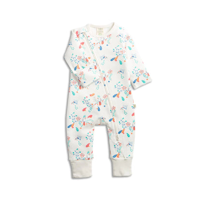tiny twig organic Long sleeve zipsuit- Garden Floral - Hello Kids Baby Store