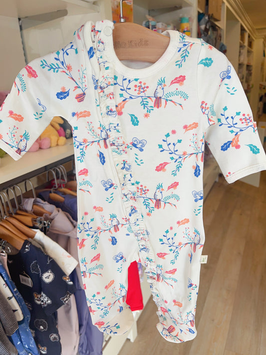 tiny twig organic Long sleeve zipsuit- Garden Floral - Hello Kids Baby Store