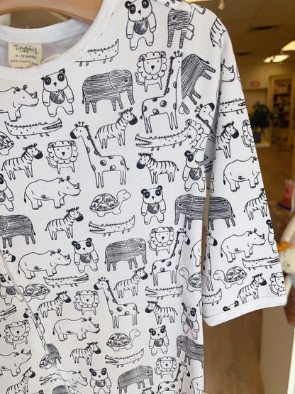 tiny twig organic Long sleeve zipsuit- Jungle Jive - Hello Kids Baby Store