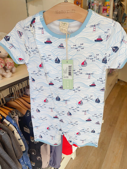 Tiny Twig organic short sleeve zipsuit-Tiny Crew - Hello Kids Baby Store