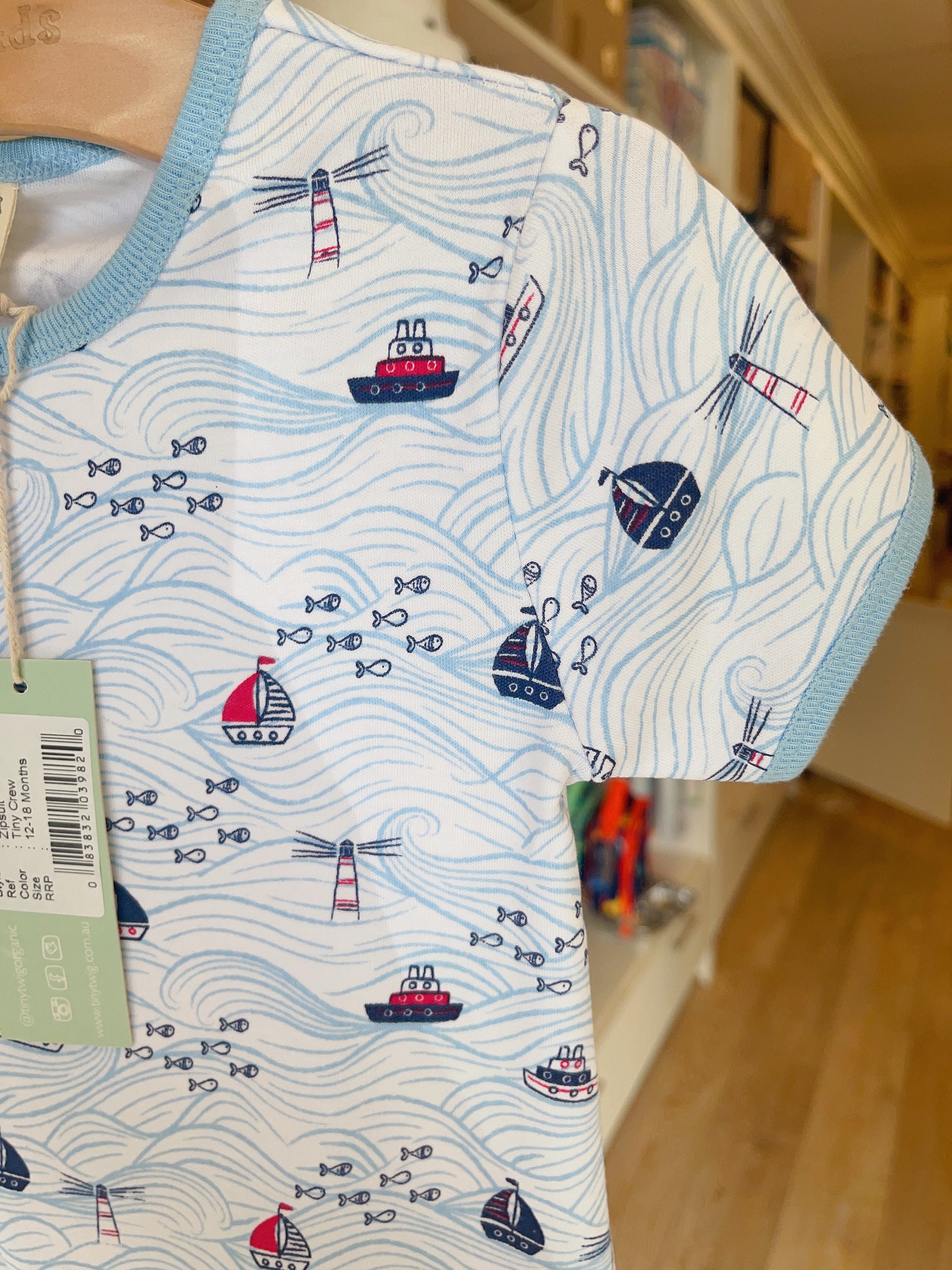 Tiny Twig organic short sleeve zipsuit-Tiny Crew - Hello Kids Baby Store