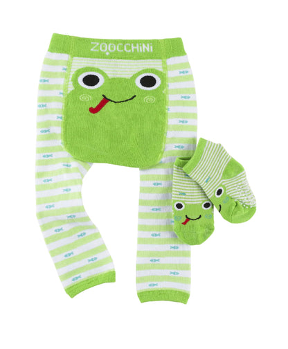 ZOOCCHINI Crawler Legging/Sock Set Flippy Frog - Hello Kids Baby Store